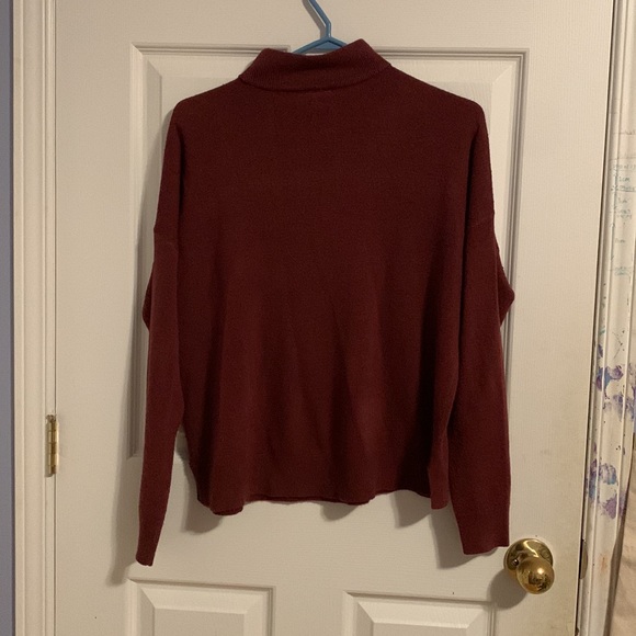 Noisy May Burgundy Mock Neck Sweater - Picture 2 of 4